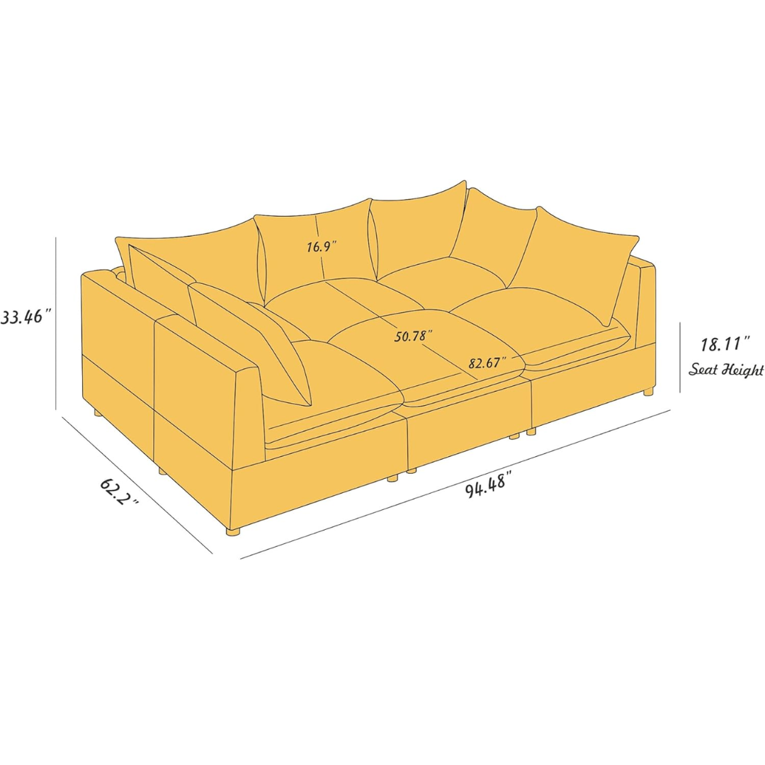 Canapé sectionnel modulaire