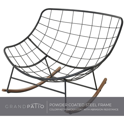 Fauteuil à bascule Papasan gris